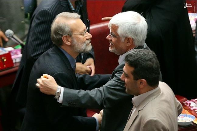 تبریک عارف به لاریجانی، بدون ادعای تقلب، جرزنی و خودزنی تبریک عارف به لاریجانی، بدون ادعای تقلب، جرزنی و خودزنی