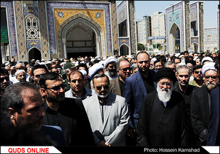 مراسم تشییع پیکر همسر آیت الله علمالهدی امام جمعه مشهد مقدس و نماینده ولی فقیه در استان خراسان