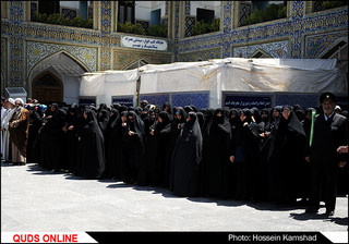 مراسم تشییع پیکر همسر آیت الله علمالهدی امام جمعه مشهد مقدس و نماینده ولی فقیه در استان خراسان