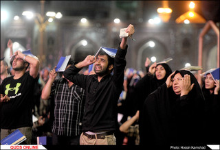 مراسم احیاء شب بیست و سوم ماه رمضان در حرم مطهر رضوی برگزار شد