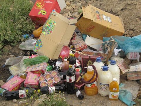 کشف و ضبط بیش از ۳ هزار کیلوگرم مواد غذایی فاسد در بردسکن موادغذایی فاسد