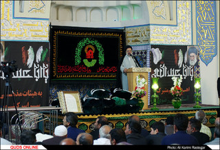مراسم اهدای پرچم متبرک بارگاه ثامن الحجج امام علی بن موسی الرضا(ع) به هیئات مذهبی 
