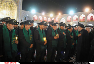 آیین خطبه خوانی شب عاشورا در صحن انقلاب اسلامی حرم مطهر رضوی / گزارش تصویری