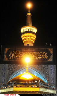 آیین خطبه خوانی شب عاشورا در صحن انقلاب اسلامی حرم مطهر رضوی / گزارش تصویری