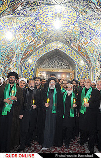 با حضور تولیت آستان قدس رضوی مراسم سنتی شام غریبان حسینی در حرم امام رضا(ع) برگزار شد\ گزارش تصویری 1