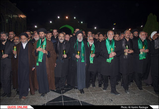 با حضور تولیت آستان قدس رضوی مراسم سنتی شام غریبان حسینی در حرم امام رضا(ع) برگزار شد