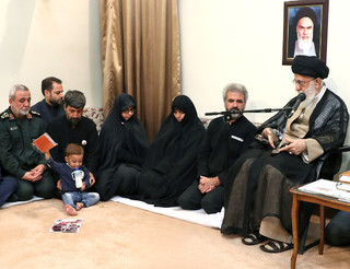 رهبر معظم انقلاب اسلامی در دیدار خانواده شهید محسن حججی
