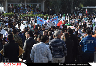 شکوه وحدت / فریاد《مرگ بر آمریکا》در آسمان اهواز طنین انداز شد