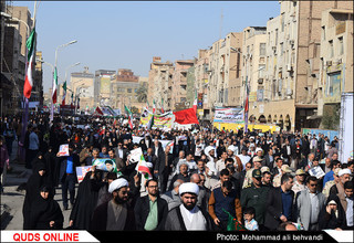 شکوه وحدت / فریاد《مرگ بر آمریکا》در آسمان اهواز طنین انداز شد