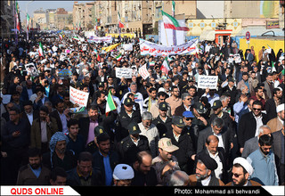 شکوه وحدت / فریاد《مرگ بر آمریکا》در آسمان اهواز طنین انداز شد