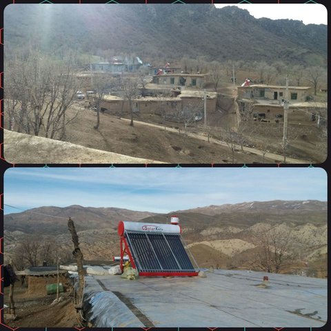 نصب ۸ دستگاه آبگرمکن خورشیدی در روستای ورنشاخ منابع طبیعی لرستان