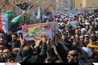 تشییع پیکر 6 شهید گمنام دفاع مقدس در قم