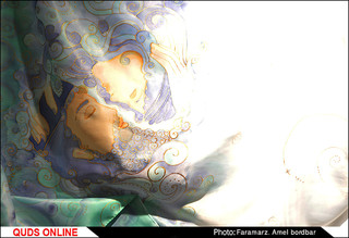 آثار نقاشی بر روی شال و روسری
