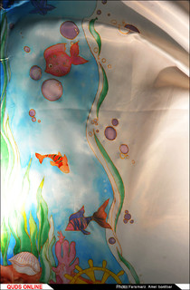 آثار نقاشی بر روی شال و روسری