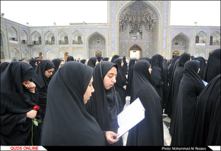 اجتماع عظیم«دختران فاطمی» در حرم مطهر رضوی