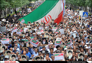 راهپیمایی ضداستکباری مردم مشهد پس از نماز جمعه