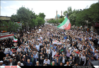 راهپیمایی ضداستکباری مردم مشهد پس از نماز جمعه