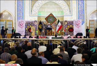 بزرگداشت قیام ۱۵ خرداد و یادبود ارتحال امام خمینی(ره) در حرم مطهر امام رضا(ع)