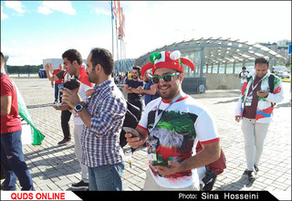 حال و هوای ورزشگاه کازان روسیه ساعاتی قبل بازی ایران و اسپانیا