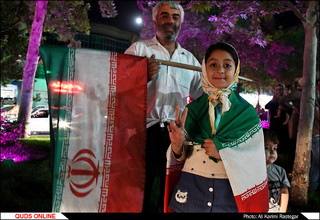 شادی و حمایت مردم از تیم ملی فوتبال فوتبال در مشهد