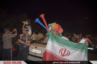 شادی مردم پس از آخرین بازی ایران در جام جهانی
