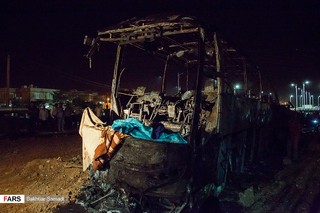 عکسهای منتخب تصادف تانکر سوخت با اتوبوس مسافربری در سنندج