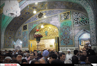 تعویض گل ضریح مطهر امام رضا علیه السلام/گزارش تصویری