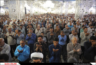 نماز باشکوه عید قربان در حرم رضوی اقامه شد/گزارش تصویری