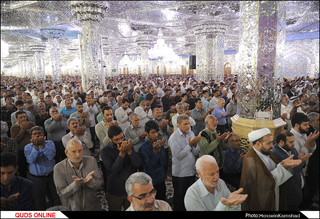 نماز باشکوه عید قربان در حرم رضوی اقامه شد/گزارش تصویری