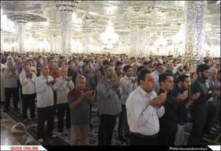 نماز باشکوه عید قربان در حرم رضوی اقامه شد/گزارش تصویری