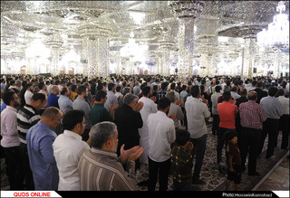 نماز باشکوه عید قربان در حرم رضوی اقامه شد/گزارش تصویری