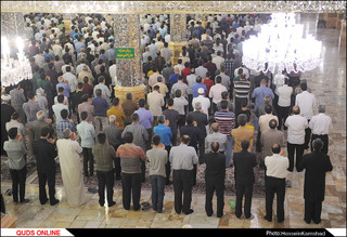 نماز باشکوه عید قربان در حرم رضوی اقامه شد/گزارش تصویری