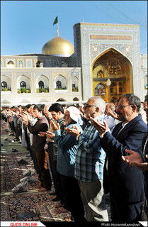 نماز باشکوه عید قربان در حرم رضوی اقامه شد/گزارش تصویری