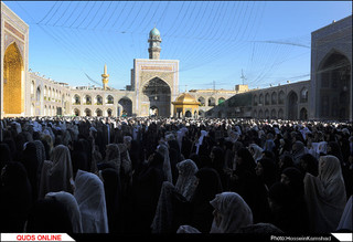 نماز باشکوه عید قربان در حرم رضوی اقامه شد/گزارش تصویری