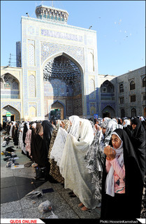نماز باشکوه عید قربان در حرم رضوی اقامه شد/گزارش تصویری
