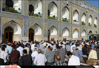 نماز باشکوه عید قربان در حرم رضوی اقامه شد/گزارش تصویری