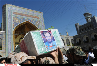پیکر جانباز شهید علیاکبر قربانزاده تشییع شد/گزارش تصویری