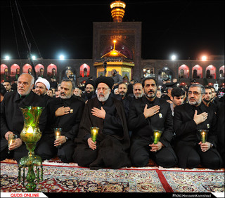 مراسم آیینی شام غریبان سیدالشهدا(ع) در حرم مطهر رضوی برگزار شد/گزارش تصویری