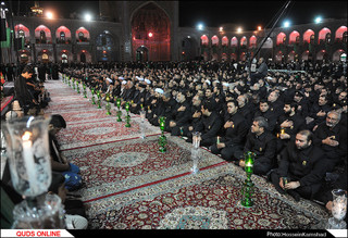 مراسم آیینی شام غریبان سیدالشهدا(ع) در حرم مطهر رضوی برگزار شد/گزارش تصویری