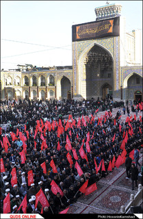 آیین بدرقه خدام اربعین حسینی در حرم مطهر رضوی برگزار شد/گزارش تصویری