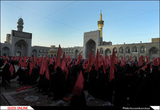 آیین بدرقه خدام اربعین حسینی در حرم مطهر رضوی برگزار شد/گزارش تصویری