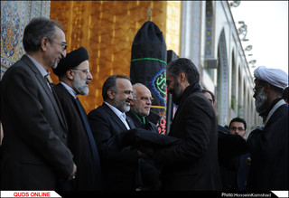 آیین بدرقه خدام اربعین حسینی در حرم مطهر رضوی برگزار شد/گزارش تصویری
