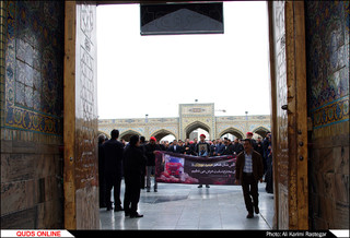 تشییع پیکر آتش نشان فداکار شهید حمید نوروزی در حرم مطهر رضوی