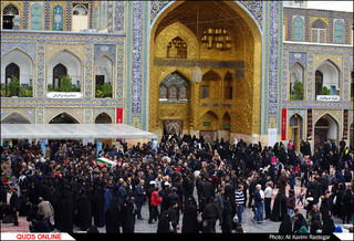 تشییع پیکر آتش نشان فداکار شهید حمید نوروزی در حرم مطهر رضوی