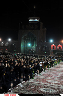 آئین شام غریبان شهادت امام رضا (ع) برگزار شد/گزارش تصویری