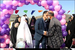 پیوند آسمانی در جوار مزار شهدای مدافع حرم
