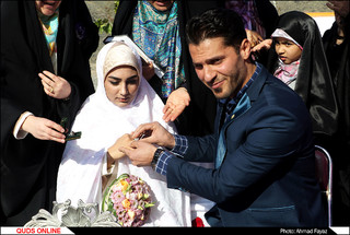 پیوند آسمانی در جوار مزار شهدای مدافع حرم