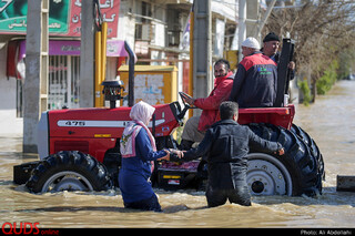 سیلاب در آققلا استان گلستان