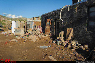 خسارات روستای سیل زده چم مهر - پلدختر