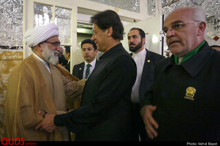 تشرف نخست وزیر پاکستان به حرم مطهر رضوی ودیدار با تولیت آستان قدس
